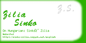 zilia sinko business card